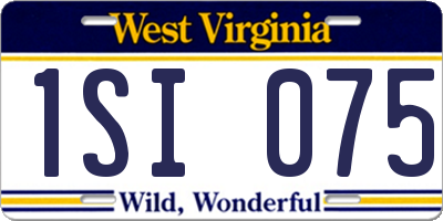 WV license plate 1SI075
