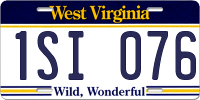 WV license plate 1SI076