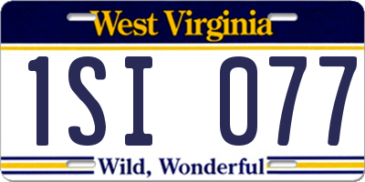 WV license plate 1SI077