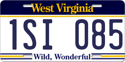 WV license plate 1SI085
