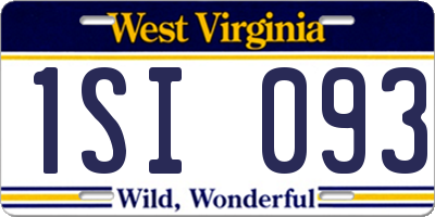 WV license plate 1SI093