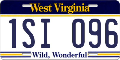 WV license plate 1SI096