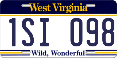 WV license plate 1SI098