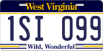 WV license plate 1SI099