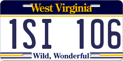 WV license plate 1SI106