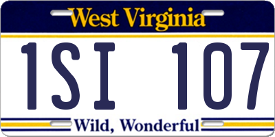 WV license plate 1SI107