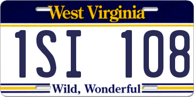 WV license plate 1SI108