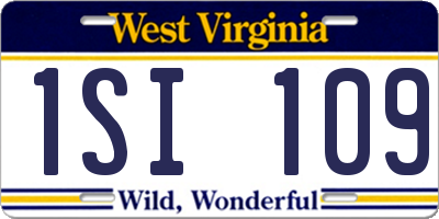 WV license plate 1SI109