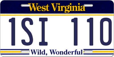 WV license plate 1SI110