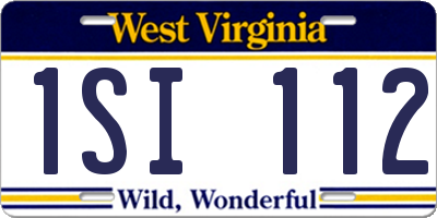 WV license plate 1SI112