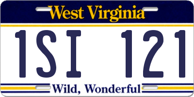 WV license plate 1SI121
