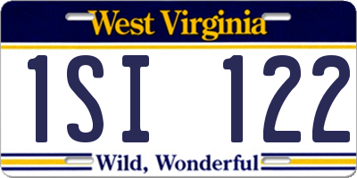 WV license plate 1SI122