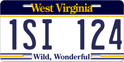 WV license plate 1SI124