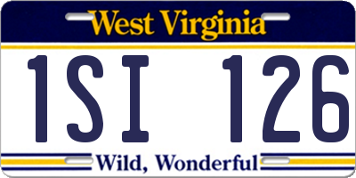 WV license plate 1SI126