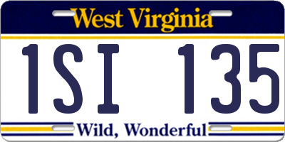WV license plate 1SI135