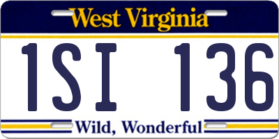 WV license plate 1SI136