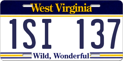 WV license plate 1SI137
