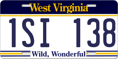 WV license plate 1SI138