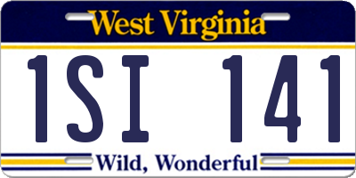 WV license plate 1SI141