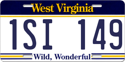 WV license plate 1SI149