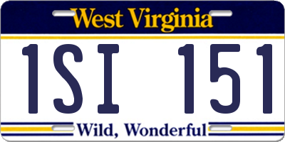 WV license plate 1SI151