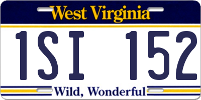 WV license plate 1SI152
