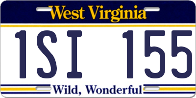 WV license plate 1SI155