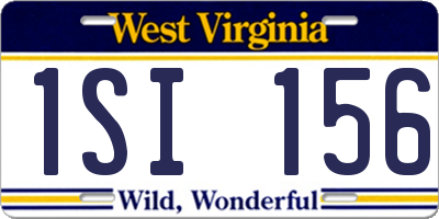 WV license plate 1SI156