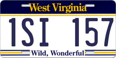 WV license plate 1SI157