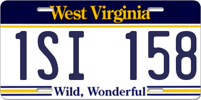 WV license plate 1SI158