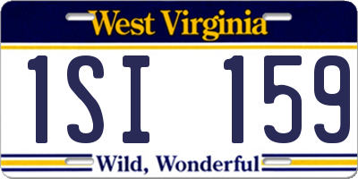WV license plate 1SI159