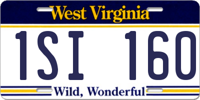WV license plate 1SI160