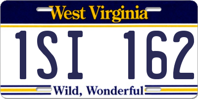 WV license plate 1SI162