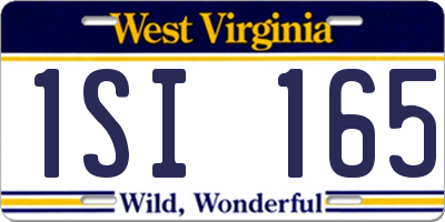 WV license plate 1SI165