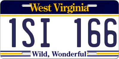 WV license plate 1SI166