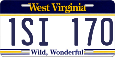 WV license plate 1SI170
