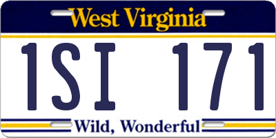 WV license plate 1SI171