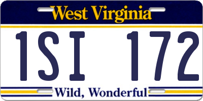 WV license plate 1SI172