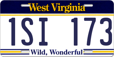 WV license plate 1SI173