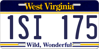 WV license plate 1SI175