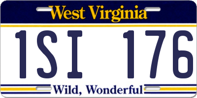 WV license plate 1SI176