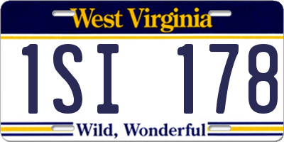 WV license plate 1SI178