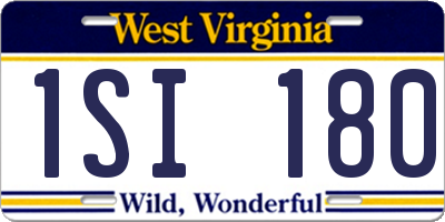 WV license plate 1SI180