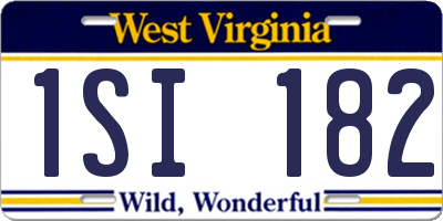 WV license plate 1SI182