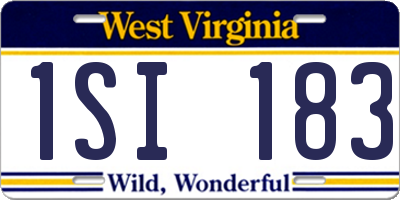 WV license plate 1SI183