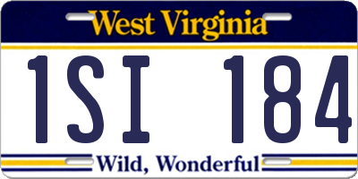 WV license plate 1SI184