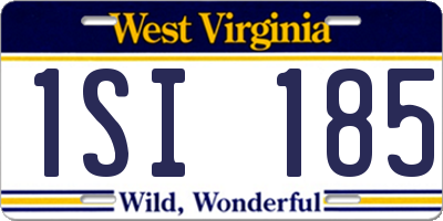 WV license plate 1SI185
