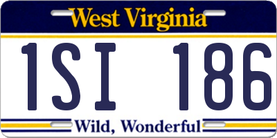 WV license plate 1SI186