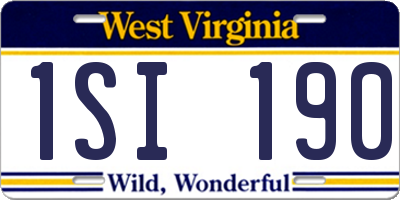 WV license plate 1SI190
