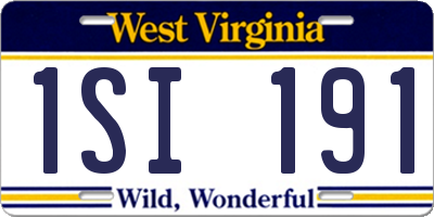 WV license plate 1SI191